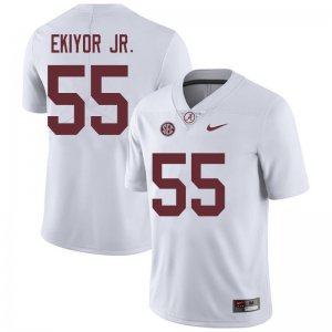 NCAA Men's Alabama Crimson Tide #55 Emil Ekiyor Jr. Stitched College 2018 Nike Authentic White Football Jersey VO17F50UK